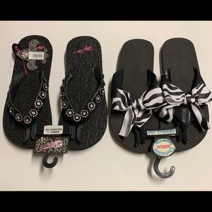 Flip Flops Girls size Large NWT